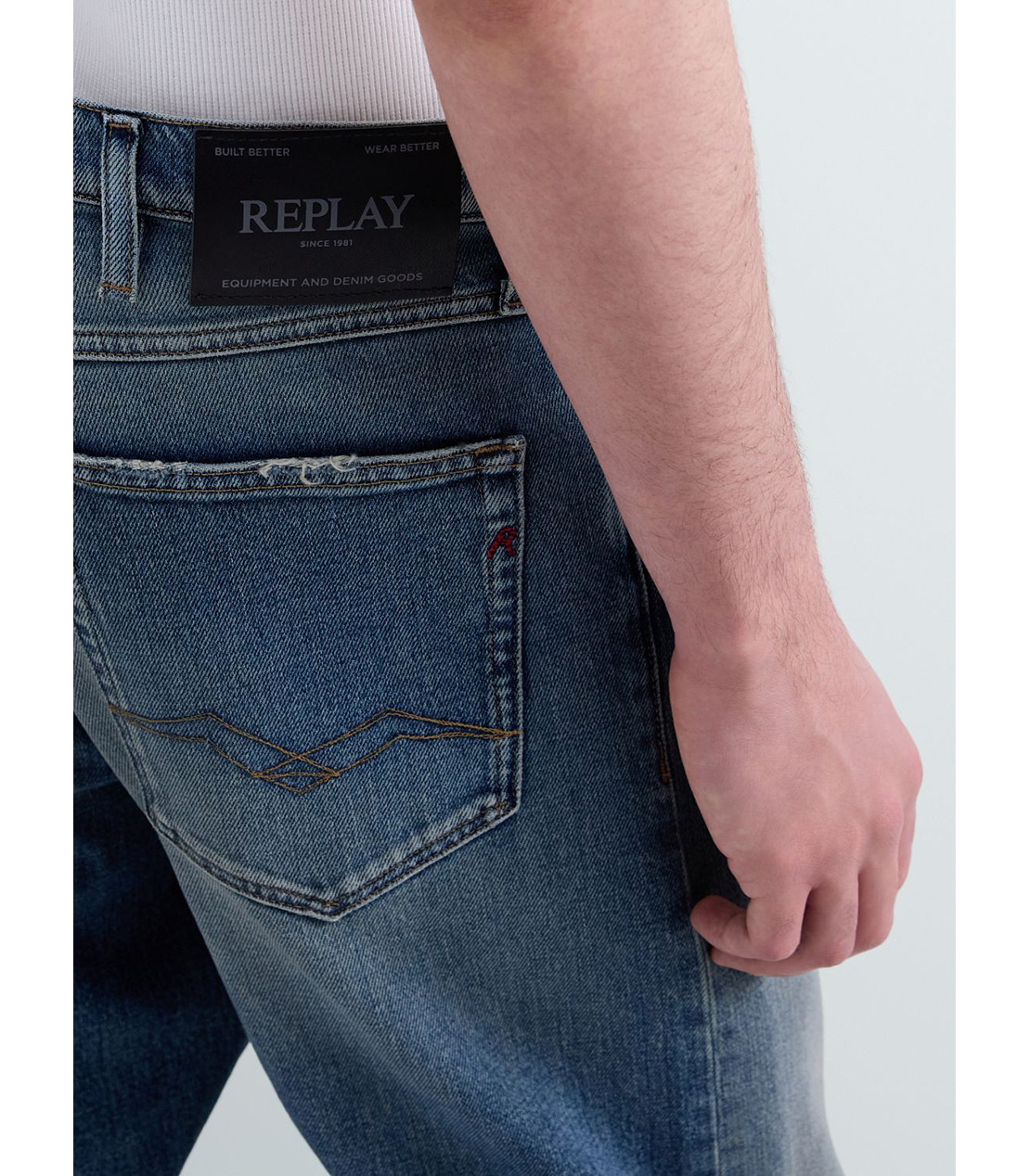 FC BAYERN着用 リラックステーパードWAINE コンフォートストレッチデニム 詳細画像 ブルー 6